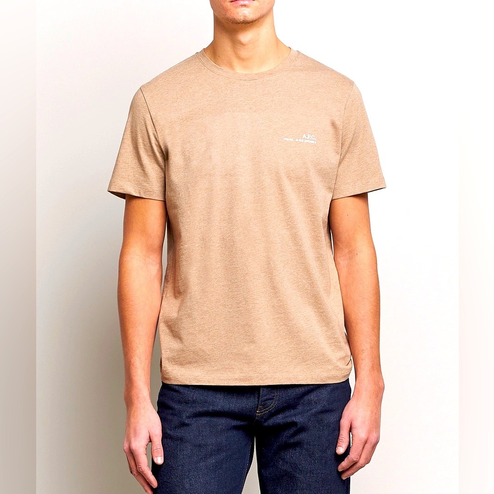 A.P.C.item 001 light tan tee size Large